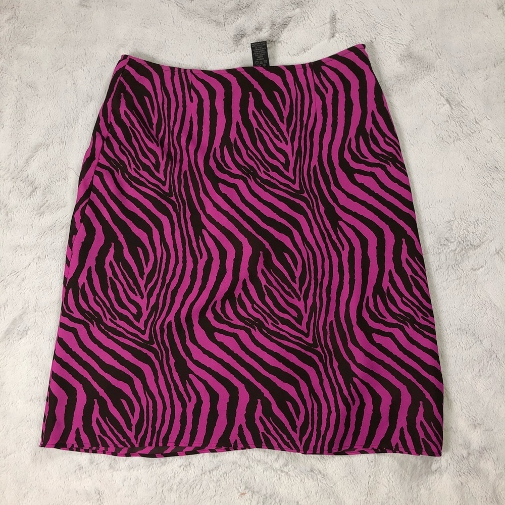 Express Purple Zebra Skirt